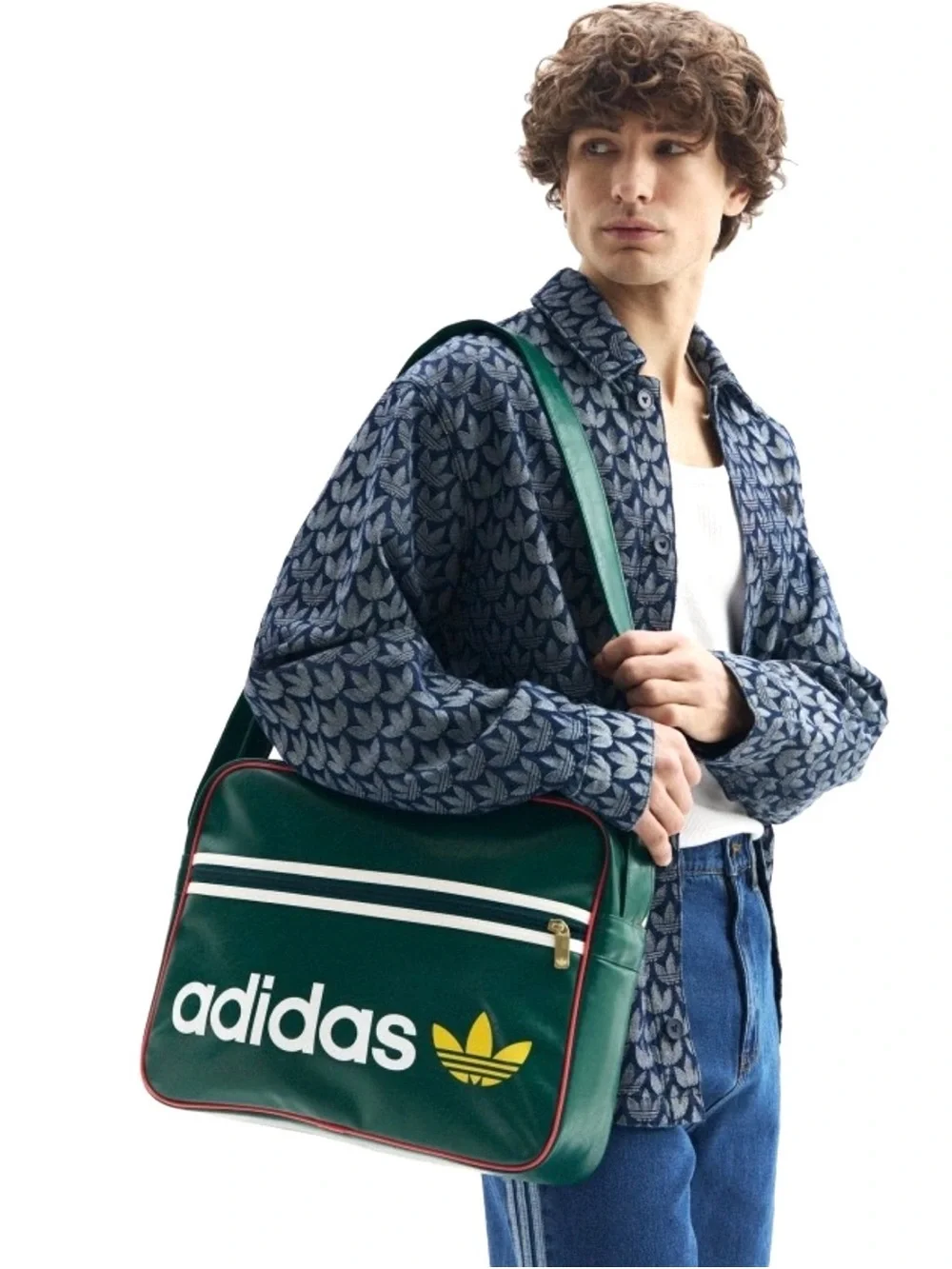 adidas OG large Airliner Shoulder Bag Lining with Trefoil Tag - Picture 9 of 12